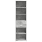 vidaXL Highboard Betongrau 50x42,5x185 cm Holzwerkstoff vidaXL Highboard Betongrau 50x42,5x185 cm Holzwerkstoff