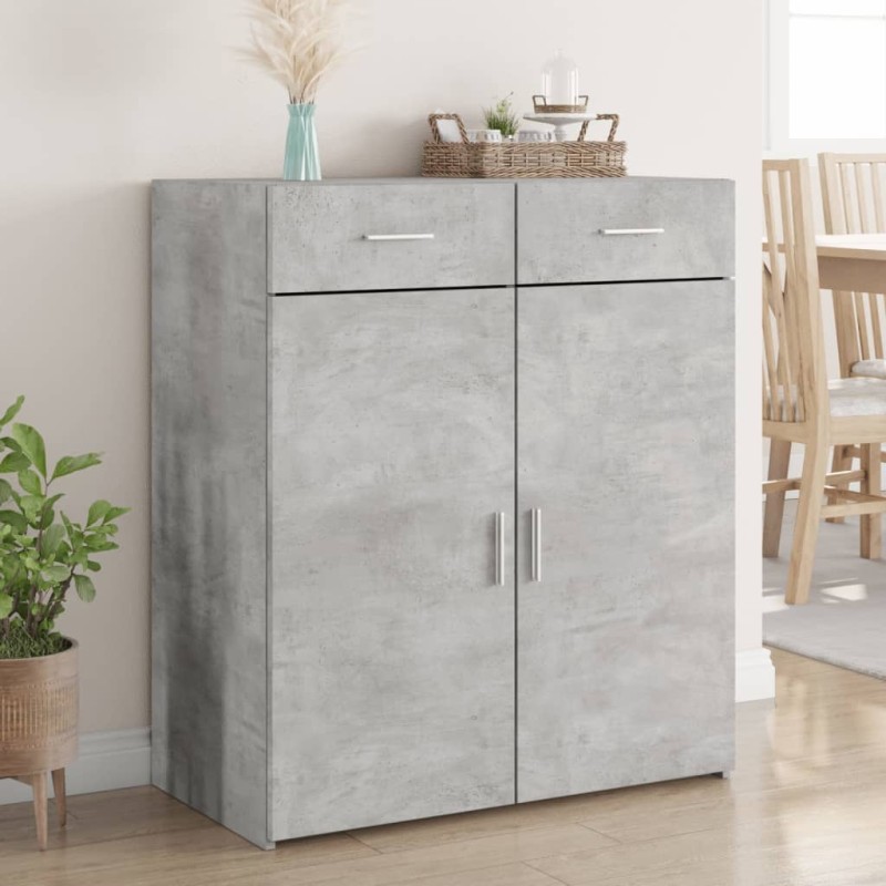 vidaXL Sideboard Betongrau 80x42,5x93 cm Holzwerkstoff vidaXL Sideboard Betongrau 80x42,5x93 cm Holzwerkstoff