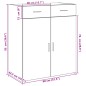 vidaXL Sideboard Betongrau 80x42,5x93 cm Holzwerkstoff vidaXL Sideboard Betongrau 80x42,5x93 cm Holzwerkstoff