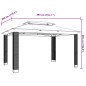 vidaXL Pavillon mit Doppeldach Anthrazit 3,94x2,96 m Stahl vidaXL Pavillon mit Doppeldach Anthrazit 3,94x2,96 m Stahl