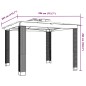 vidaXL Pavillon mit Doppeldach Anthrazit 2,94x2,94 m Stahl vidaXL Pavillon mit Doppeldach Anthrazit 2,94x2,94 m Stahl