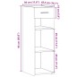 vidaXL Sideboard Sonoma-Eiche 30x42,5x93 cm Holzwerkstoff vidaXL Sideboard Sonoma-Eiche 30x42,5x93 cm Holzwerkstoff