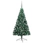 vidaXL Künstlicher Halb-Weihnachtsbaum Beleuchtung Kugeln Grün 120 cm vidaXL Künstlicher Halb-Weihnachtsbaum Beleuchtung Kugeln Grün 120 cm