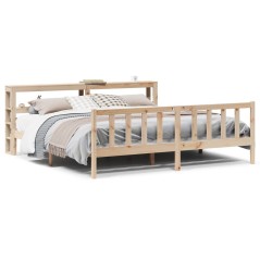 vidaXL Massivholzbett ohne Matratze 180x200 Kiefernholz