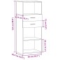vidaXL Highboard Räuchereiche 50x42,5x124 cm Holzwerkstoff vidaXL Highboard Räuchereiche 50x42,5x124 cm Holzwerkstoff