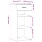 vidaXL Sideboard Räuchereiche 40x42,5x93 cm Holzwerkstoff vidaXL Sideboard Räuchereiche 40x42,5x93 cm Holzwerkstoff