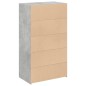 vidaXL Highboard Betongrau 70x41x124 cm Holzwerkstoff vidaXL Highboard Betongrau 70x41x124 cm Holzwerkstoff