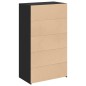 vidaXL Highboard Schwarz 70x41x124 cm Holzwerkstoff vidaXL Highboard Schwarz 70x41x124 cm Holzwerkstoff