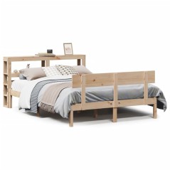 vidaXL Massivholzbett ohne Matratze 150x200 cm Kiefernholz