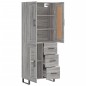 Highboard Grau Sonoma 69,5x34x180 cm Holzwerkstoff Highboard Grau Sonoma 69,5x34x180 cm Holzwerkstoff