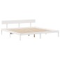 vidaXL Massivholzbett ohne Matratze Weiß 200x200 cm Kiefernholz vidaXL Massivholzbett ohne Matratze Weiß 200x200 cm Kiefernholz