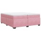 vidaXL Boxspringbett mit Matratze Rosa 200x200 cm Samt vidaXL Boxspringbett mit Matratze Rosa 200x200 cm Samt