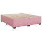 vidaXL Boxspringbett mit Matratze Rosa 200x200 cm Samt vidaXL Boxspringbett mit Matratze Rosa 200x200 cm Samt