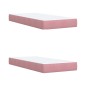 vidaXL Boxspringbett mit Matratze Rosa 200x200 cm Samt vidaXL Boxspringbett mit Matratze Rosa 200x200 cm Samt