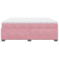 vidaXL Boxspringbett mit Matratze Rosa 200x200 cm Samt vidaXL Boxspringbett mit Matratze Rosa 200x200 cm Samt