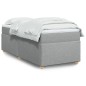 vidaXL Boxspringbett mit Matratze Hellgrau 100x200 cm Stoff vidaXL Boxspringbett mit Matratze Hellgrau 100x200 cm Stoff