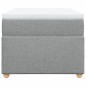 vidaXL Boxspringbett mit Matratze Hellgrau 100x200 cm Stoff vidaXL Boxspringbett mit Matratze Hellgrau 100x200 cm Stoff