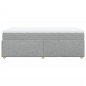 vidaXL Boxspringbett mit Matratze Hellgrau 100x200 cm Stoff vidaXL Boxspringbett mit Matratze Hellgrau 100x200 cm Stoff