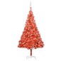 Künstlicher Weihnachtsbaum mit LEDs & Kugeln Rot 210cm PVC Künstlicher Weihnachtsbaum mit LEDs & Kugeln Rot 210cm PVC