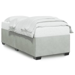 vidaXL Bettgestell ohne Matratze Hellgrau 80x200 cm Samt