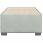 vidaXL Bettgestell ohne Matratze Hellgrau 80x200 cm Samt vidaXL Bettgestell ohne Matratze Hellgrau 80x200 cm Samt