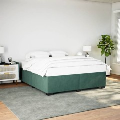 vidaXL Bettgestell ohne Matratze Dunkelgrün 200x200 cm Samt