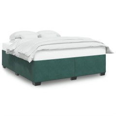 vidaXL Bettgestell ohne Matratze Dunkelgrün 200x200 cm Samt
