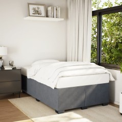 vidaXL Bettgestell ohne Matratze Dunkelgrau 120x200 cm Samt