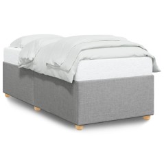 vidaXL Bettgestell ohne Matratze Hellgrau 80x200 cm Stoff