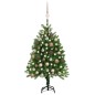 Künstlicher Weihnachtsbaum mit LEDs & Kugeln 120 cm Grün Künstlicher Weihnachtsbaum mit LEDs & Kugeln 120 cm Grün