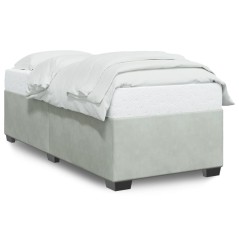 vidaXL Bettgestell ohne Matratze Hellgrau 100x200 cm Samt