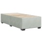 vidaXL Bettgestell ohne Matratze Hellgrau 100x200 cm Samt vidaXL Bettgestell ohne Matratze Hellgrau 100x200 cm Samt