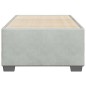 vidaXL Bettgestell ohne Matratze Hellgrau 100x200 cm Samt vidaXL Bettgestell ohne Matratze Hellgrau 100x200 cm Samt