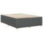 vidaXL Bettgestell ohne Matratze Dunkelgrau 140x200 cm Stoff vidaXL Bettgestell ohne Matratze Dunkelgrau 140x200 cm Stoff