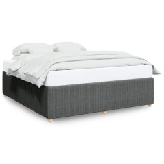 vidaXL Bettgestell ohne Matratze Dunkelgrau 180x200 cm Stoff
