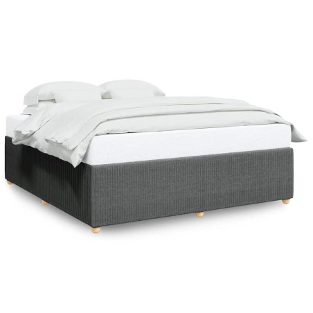 vidaXL Bettgestell ohne Matratze Dunkelgrau 180x200 cm Stoff
