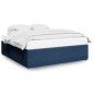 vidaXL Bettgestell ohne Matratze Blau 180x200 cm Stoff vidaXL Bettgestell ohne Matratze Blau 180x200 cm Stoff