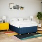 vidaXL Bettgestell ohne Matratze Blau 160x200 cm Stoff vidaXL Bettgestell ohne Matratze Blau 160x200 cm Stoff