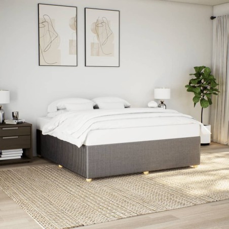 vidaXL Bettgestell ohne Matratze Taupe 180x200 cm Stoff