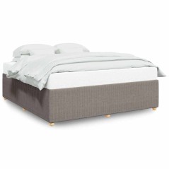 vidaXL Bettgestell ohne Matratze Taupe 180x200 cm Stoff