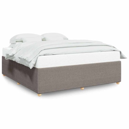 vidaXL Bettgestell ohne Matratze Taupe 180x200 cm Stoff