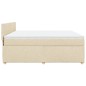 vidaXL Boxspringbett mit Matratze Creme 180x200 cm Stoff vidaXL Boxspringbett mit Matratze Creme 180x200 cm Stoff
