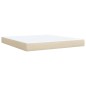 vidaXL Boxspringbett mit Matratze Creme 180x200 cm Stoff vidaXL Boxspringbett mit Matratze Creme 180x200 cm Stoff