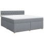 vidaXL Boxspringbett mit Matratze Hellgrau 180x200 cm Stoff vidaXL Boxspringbett mit Matratze Hellgrau 180x200 cm Stoff
