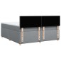 vidaXL Boxspringbett mit Matratze Hellgrau 200x200 cm Stoff vidaXL Boxspringbett mit Matratze Hellgrau 200x200 cm Stoff