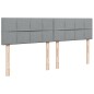 vidaXL Boxspringbett mit Matratze Hellgrau 200x200 cm Stoff vidaXL Boxspringbett mit Matratze Hellgrau 200x200 cm Stoff