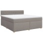 vidaXL Boxspringbett mit Matratze Taupe 180x200 cm Stoff vidaXL Boxspringbett mit Matratze Taupe 180x200 cm Stoff