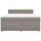 vidaXL Boxspringbett mit Matratze Taupe 180x200 cm Stoff vidaXL Boxspringbett mit Matratze Taupe 180x200 cm Stoff
