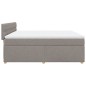 vidaXL Boxspringbett mit Matratze Taupe 180x200 cm Stoff vidaXL Boxspringbett mit Matratze Taupe 180x200 cm Stoff