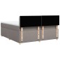 vidaXL Boxspringbett mit Matratze Taupe 180x200 cm Stoff vidaXL Boxspringbett mit Matratze Taupe 180x200 cm Stoff